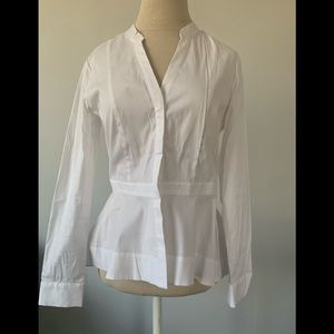 Women’s white button down white blouse size 4